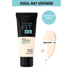 Maybelline - Maybelline Fit Me Matte Poreless Foundation 30 Ml 100 Warm Ivory