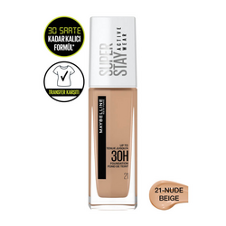 Maybelline - Maybelline Superstay Active Wear Foundation 21 Nude Beige