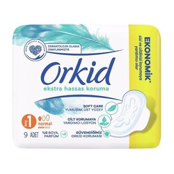 Orkid - Orkid Extra Hassas Koruma Hijyenik Ped Normal 9'lu