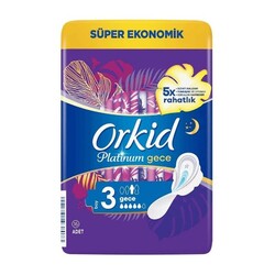 Orkid - Orkid Platinum Hijyenik Ped Gece Süper Ekonomik Paket 16'lı